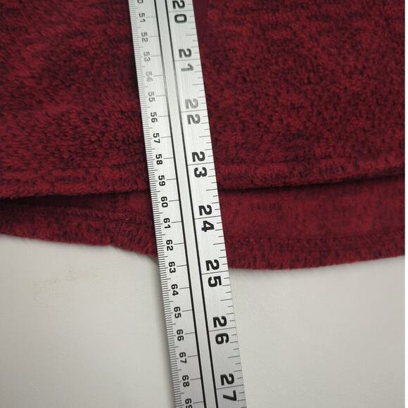 Woolrich Full Zip Fleece Vest Women's Medium Red Mock Neck Outdoor Winter - Picture 8 of 8